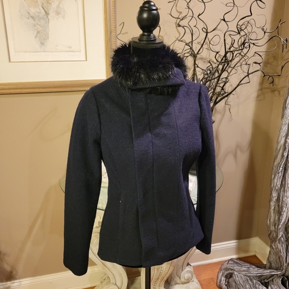 Bebe Jacket With Faux Fur Collar - Picture 6 of 15
